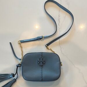 Tory Burch Blue Structured Crossbody Bag